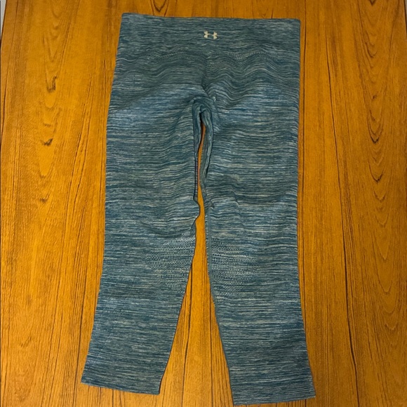 Girls Under Armour HeatGear Blue Compression Leggings - Picture 3 of 4